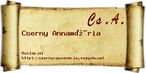 Cserny Annamária névjegykártya