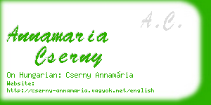 annamaria cserny business card